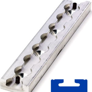 FE200761 | 8" L-Track Section, Non-Flanged, with 1/4" Countersunk Mounting Holes