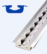 FE200765 | 9" L-Track Section, Flanged, with 3/8" Mounting Holes