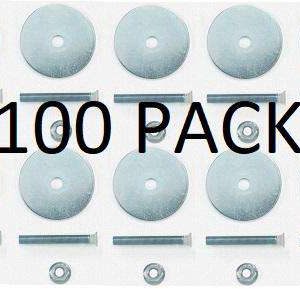 Wheelchair 5/16" (8mm) Grade F835 Track Bolts with Washers & Nuts 100 Pack | FE201006