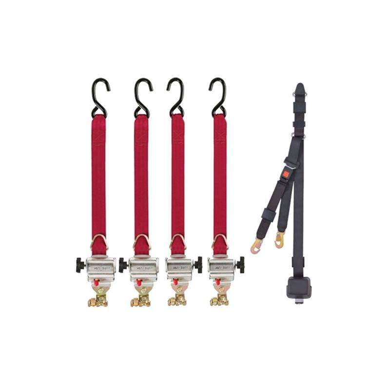 Sure-Lok | FF612S-4C-7 FF600 Series Wheelchair Retractor Kit S Hooks & Occupant Restraint 45° Mounting | FF612S-4C-7