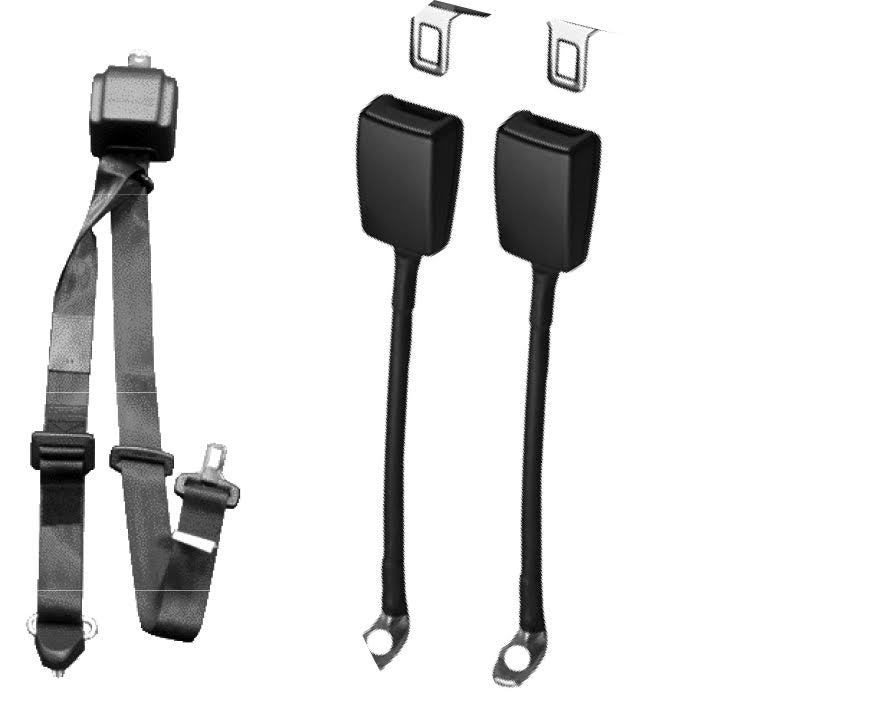 H350233 | AMF Bruns WAV Automatic 3 Point Belt with Height Adjuster and Two Flexible Buckles