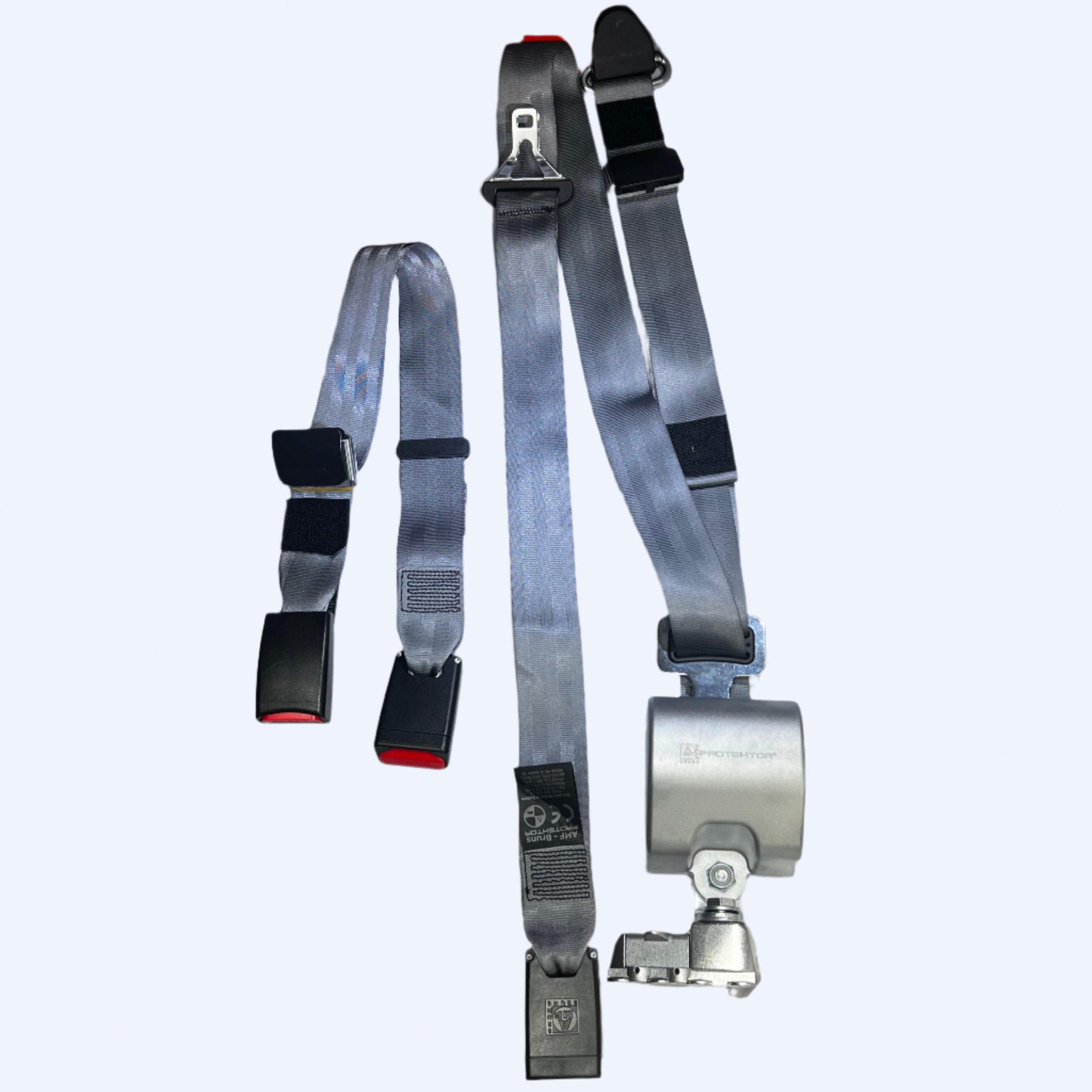 AMF Bruns | H470232-3101 Retractable Lap/Shoulder Belt w/ Height Adjuster, L-Track fitting on Bottom - Image 3