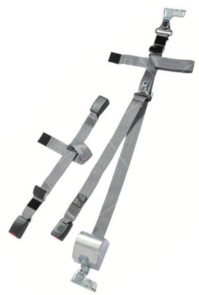 AMF Bruns | H470232-3111 Retractable Lap/Shoulder Belt w/ Height Adjuster, L-Track fitting on Top & Bottom