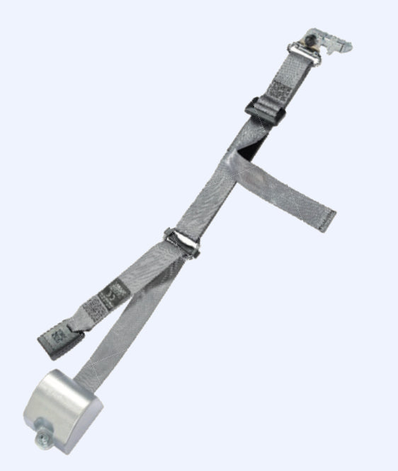 AMF Bruns | H470254-5100 Retractable Shoulder Belt Height Adjuster, L-Track on Top, 90° Bracket on Bottom