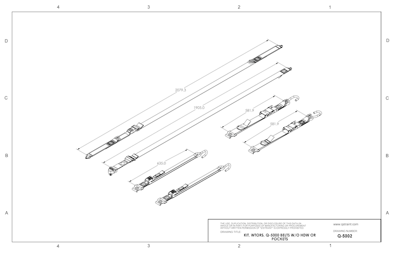 Hook Floor Pocket Manual Restraint System | Q-5002