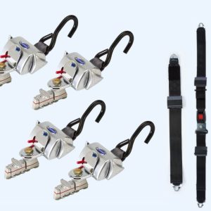 Q'Straint L-Track Retractor Tie-Down Kit w/ Manual Lap & Shoulder Belt | Q-8100-AP-L
