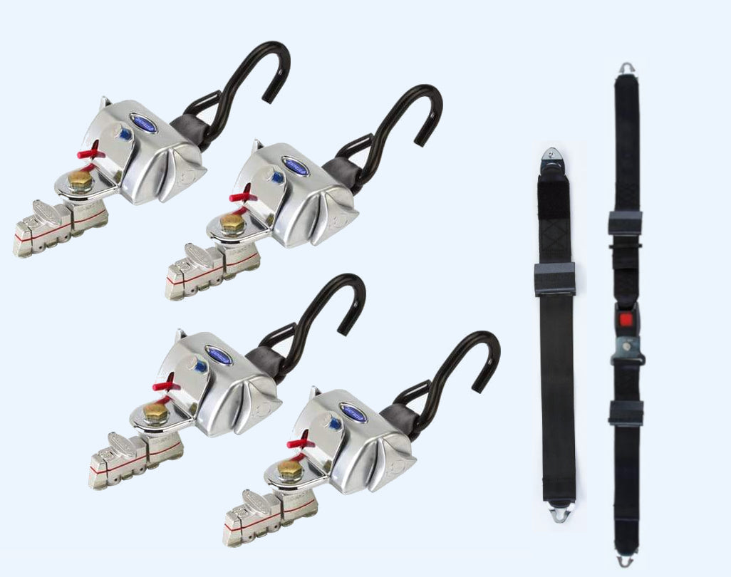Q'Straint L-Track Retractor Tie-Down Kit w/ Manual Lap & Shoulder Belt | Q-8100-AP-L