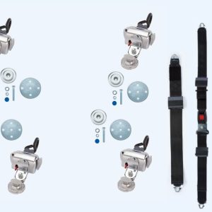 Q'Straint Deluxe Retractor Tie-Down Kit w/ Manual Lap & Shoulder Belt | Q-8100-AP-SC