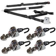 Q'Straint 4 QRT Standard Retractors with Slide 'N Click fittings; and Retractable Lap & Shoulder Belt Combo | Q-8200-A1-SC