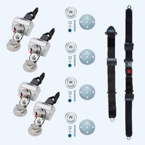 Q'Straint 4 QRT Max Retractors with Slide 'N Click fittings; Manual Lap & Shoulder Belt | Q-8300-A-SC