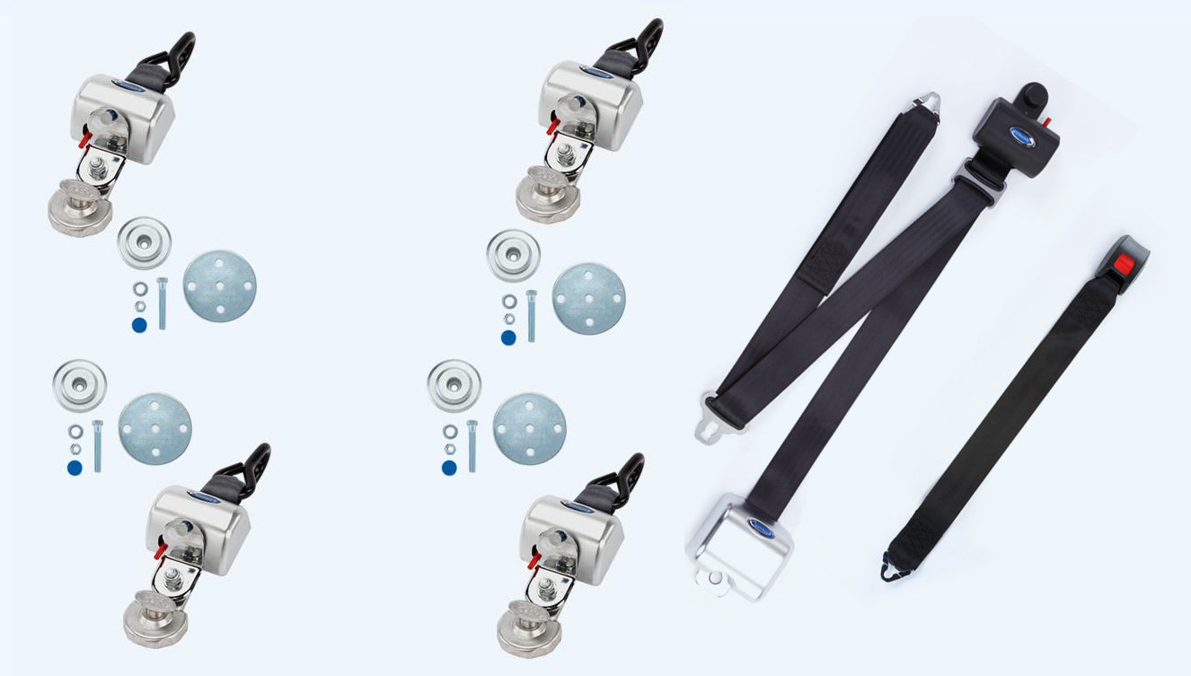 QRT Max Kit for Slide-N-Click w/ Retractable Shoulder/Lap Belt | Q-8300-A1-HR-SC