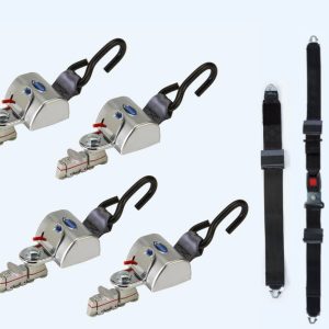 Q'Straint L-Track Retractor Tie-Down Kit w/ Manual Lap & Shoulder Belt | Q-8300-AP-L