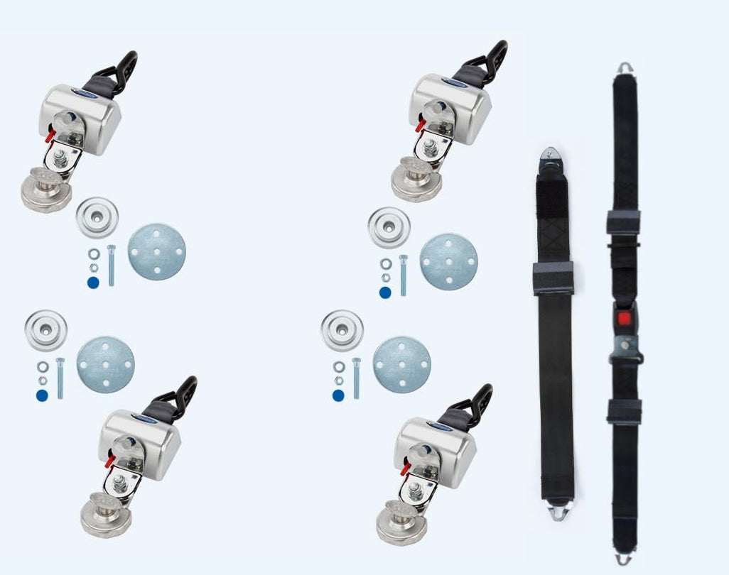 Q'Straint Max Retractor Tie-Down Kit w/ Manual Lap & Shoulder Belt | Q-8300-AP-SC