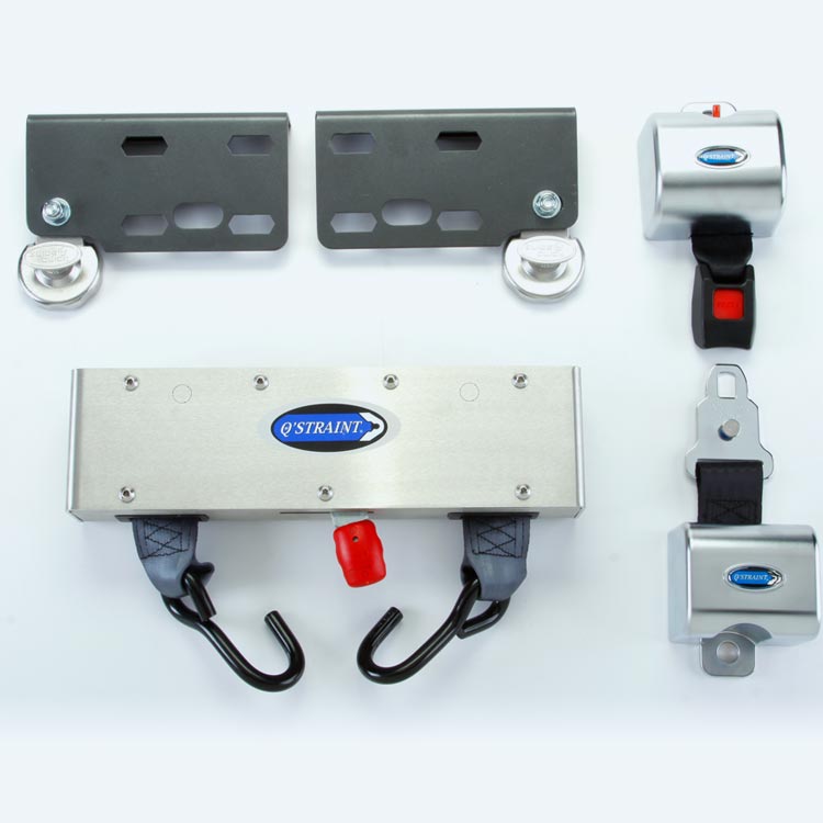 Q'UBE Bolt-in Wheelchair and Occupant Securement Kit w/ SNC | Q'Straint