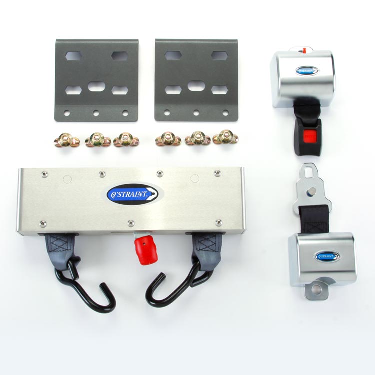 Q'UBE Bolt-in Wheelchair and Occupant Securement Kit for L-Track | Q'Straint